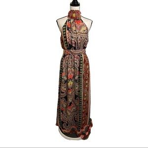 Ark&Co high neck halter style maxi dress.